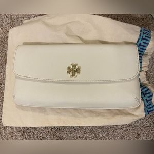 Tory Burch white clutch